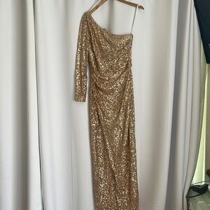 Gold sequin dress